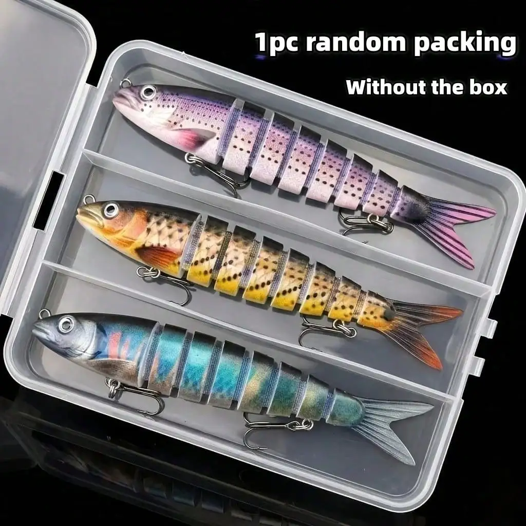 1 pc simulated multi-joint Luya bait, 5.31 in/0.67 oz size, slow sinking, vivid swimming action, suitable for medium and large fish, commonly used in sea fishing and fresh water
