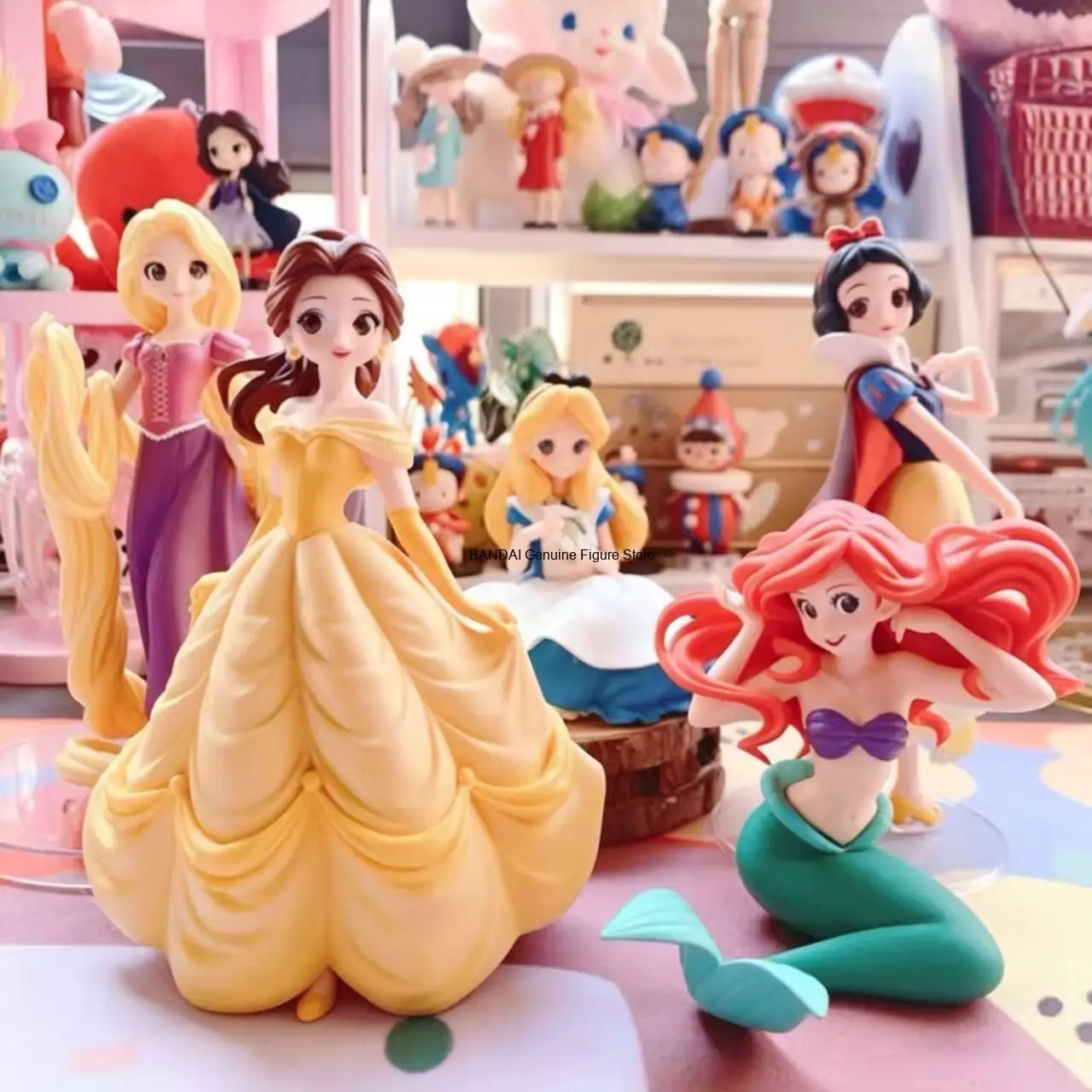 Genuine Banpresto Crystalux Disney Princess Figure Series, Belle, Ariel, Alice, Snow White, Rapunzel, Anime Prize Figure