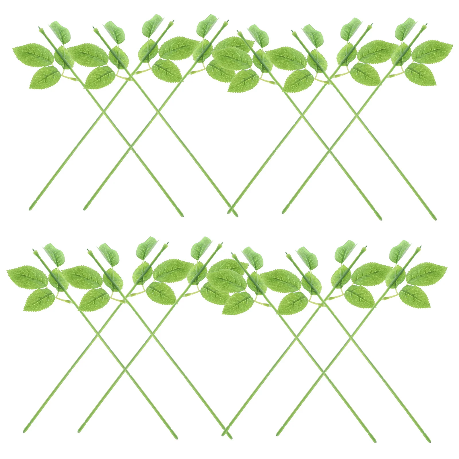 

30pcs Rose Flower Stem With Leaves Plastic Floral Stems For Wedding Decoration Artificial Flower Branches Bulk Fake Rose Stems