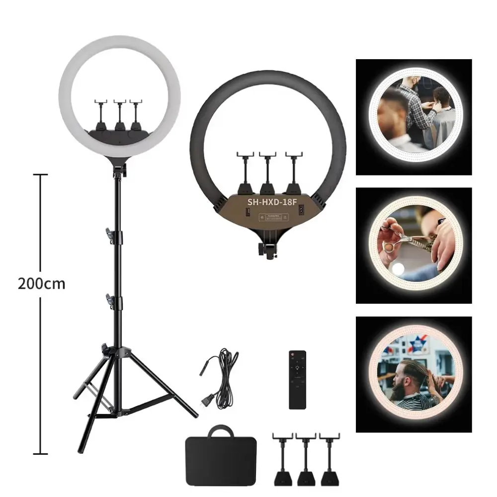 Ring Light 18inch Kit 36W 6500K Professional LED Control Stand Phone Holder Christmas  New Year Tattoo Lash Barber Light