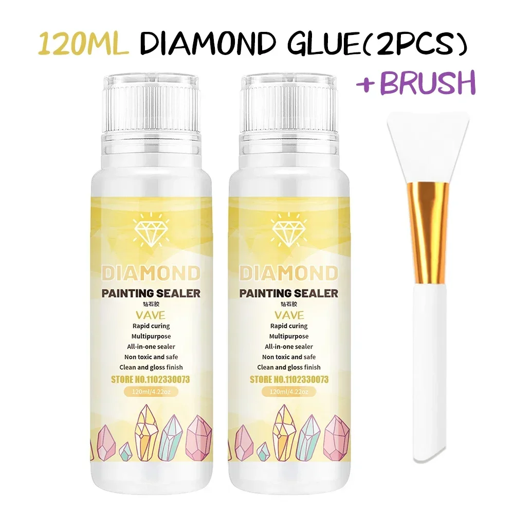 5d Diamond Painting Tools Glue Permanent Hold Shine Effect Puzzle Sealer Sticky Diamond  Embroidery Mosaic Glue Gel Accessories