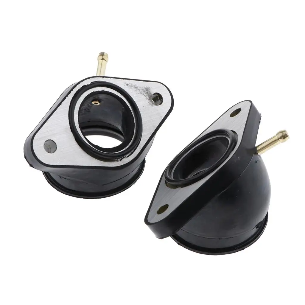 Adaptador de Conexão de Carburador em Alumínio e Borracha para Coletor de Admissão Yamaha VIRAGO XV400 500 535 - Peças de Reposição