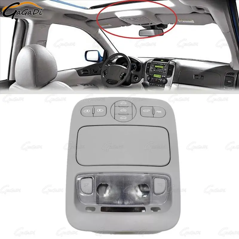 

For Kia Sedona 2006-2014 928214D100QW Gray Sunroof Switch Map Lamp Body Assembly Overhead 92821-4D100QW