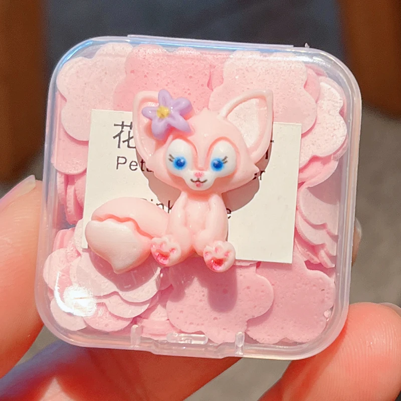 Sanrio Hello Kitty Cinnamoroll Kuromi Disposable Soap Box Tablets Kids Student Petal Soap Travel Hand Washing Kitchen Supplies