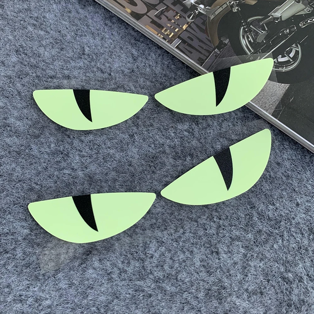 Motorcycle Sticker Headlights Decal Night Luminous Evil Eyes Shape Body Helmet Accessories for HONDA SUZUKI Vespa