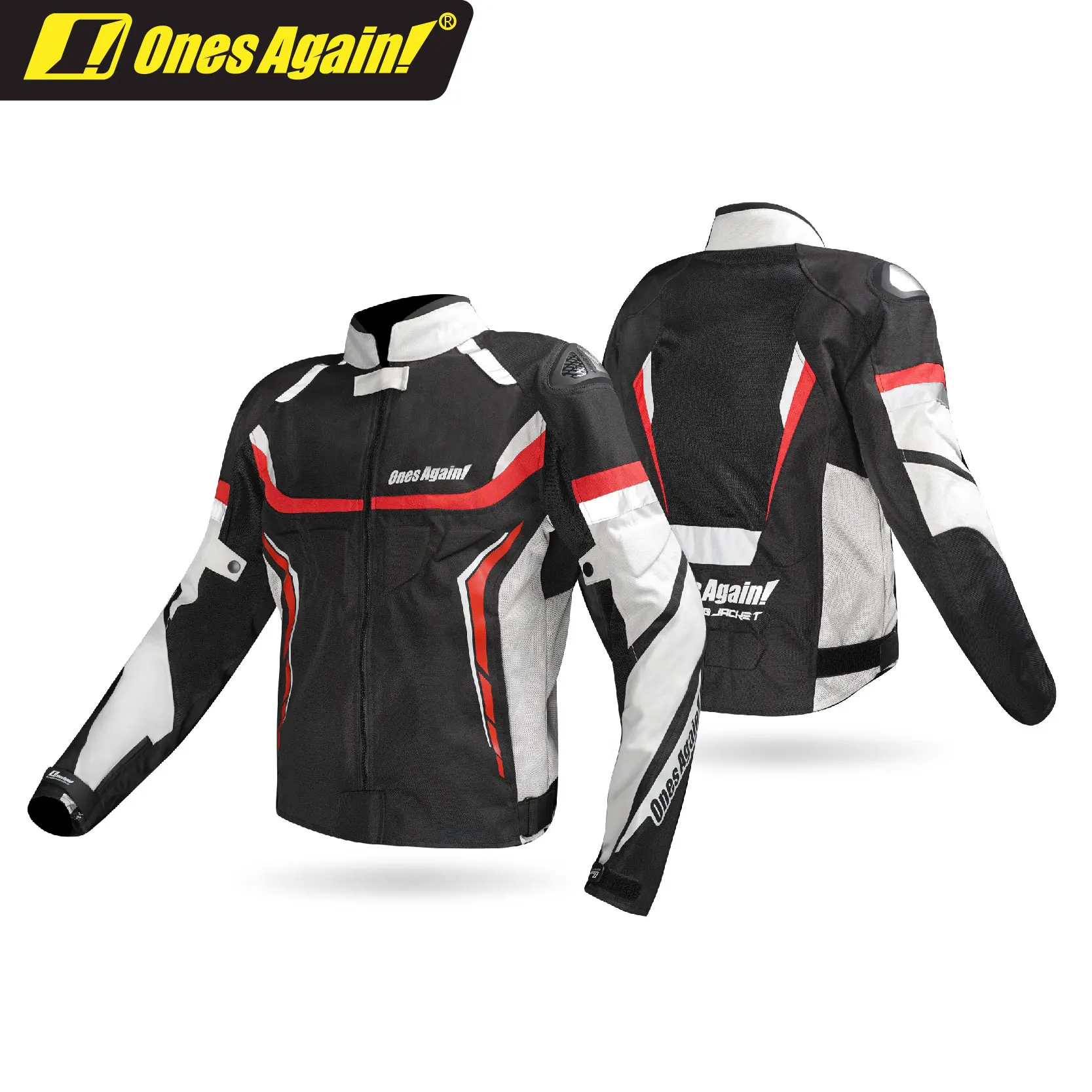 ones again！ventilated motorcycle jacket set Back and shoulder and elbow and chest Urban Casual jacket
