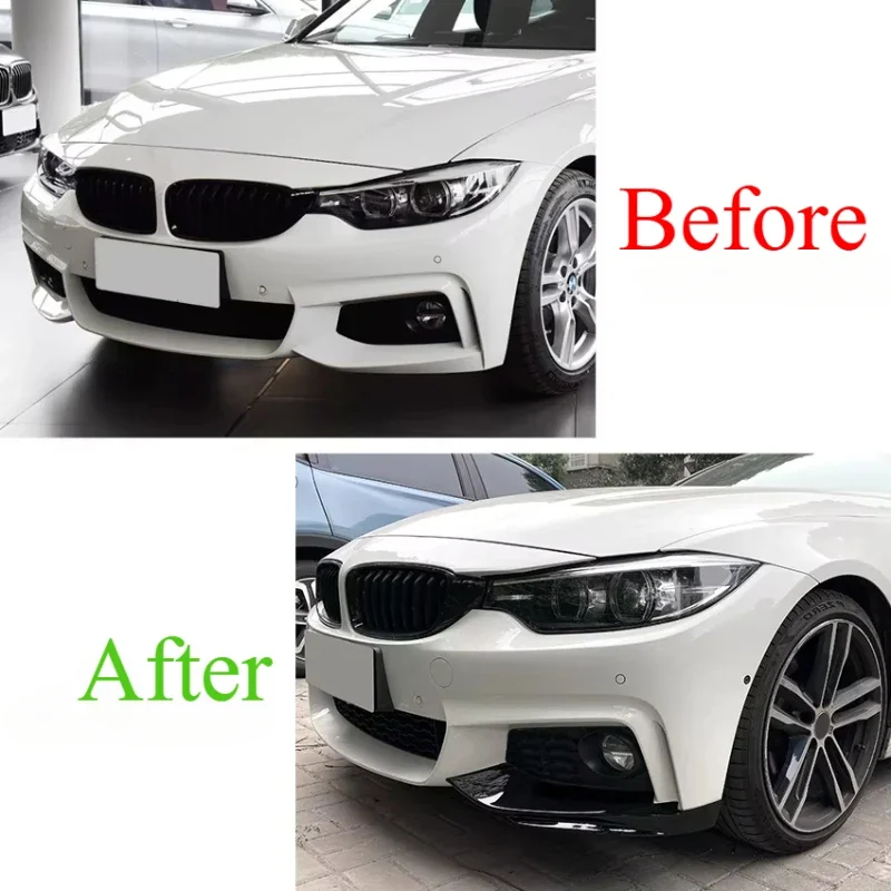 For BMW 4 Series F32 F33 F36 2014-2020 M-Sport M-Tech Front Bumper Lip Spoiler Splitters Guard Protector Cover Auto Accessories