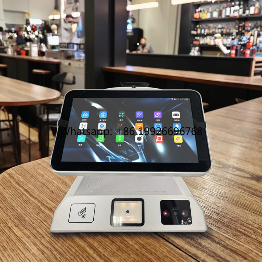 

Android POS Terminal with Palm Vein Scanner Offline Touch Screen Cash Register and 58mm Printer for Restaurants in Stock