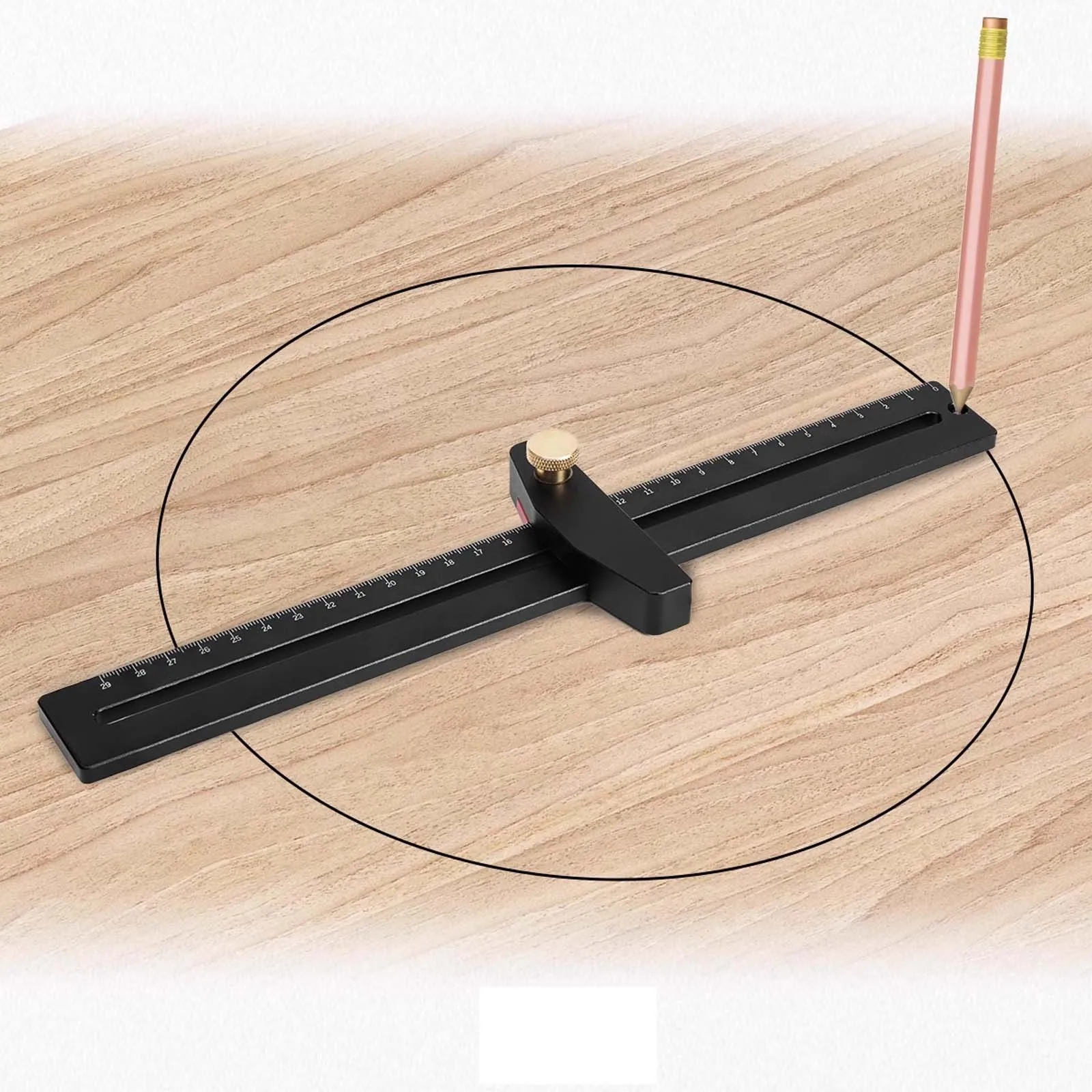 

290mm Aluminum Alloy Woodworking Circular Drawing Ruler Carpenter Marking Scribe Gauges Measurement Drawing Circle Tool