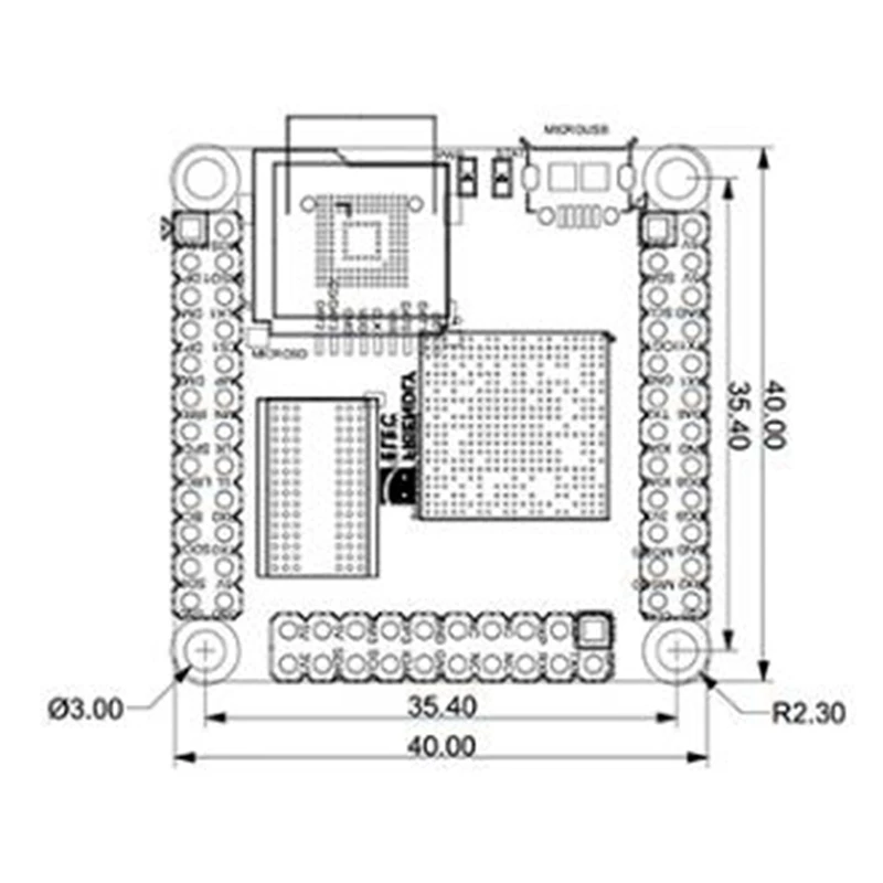 RISE-Nanopi NEO Core Board Iot Development Board DDR3 RAM Allwinner H3 Quad-Core Cortex-A7 Ubuntucore