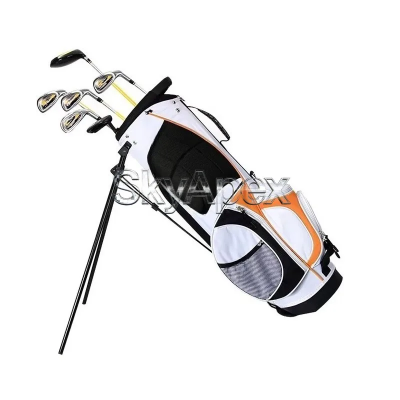 Golf Stand Bag Stable Triangular Support Multifunctional Storage Pocket Hold Various Different Golf Supplies Keep Equipment Tidy