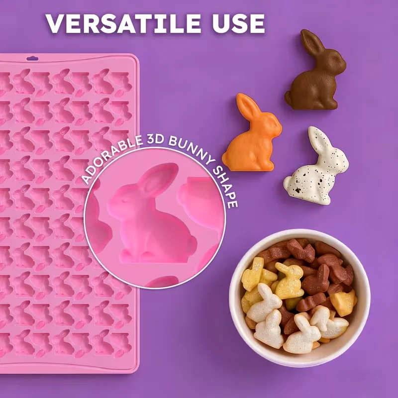 1개 100칸 3D 토끼 쿠키 몰드 부활절 토끼 실리콘 - Bunny Cake Mold 리뷰 및 가격