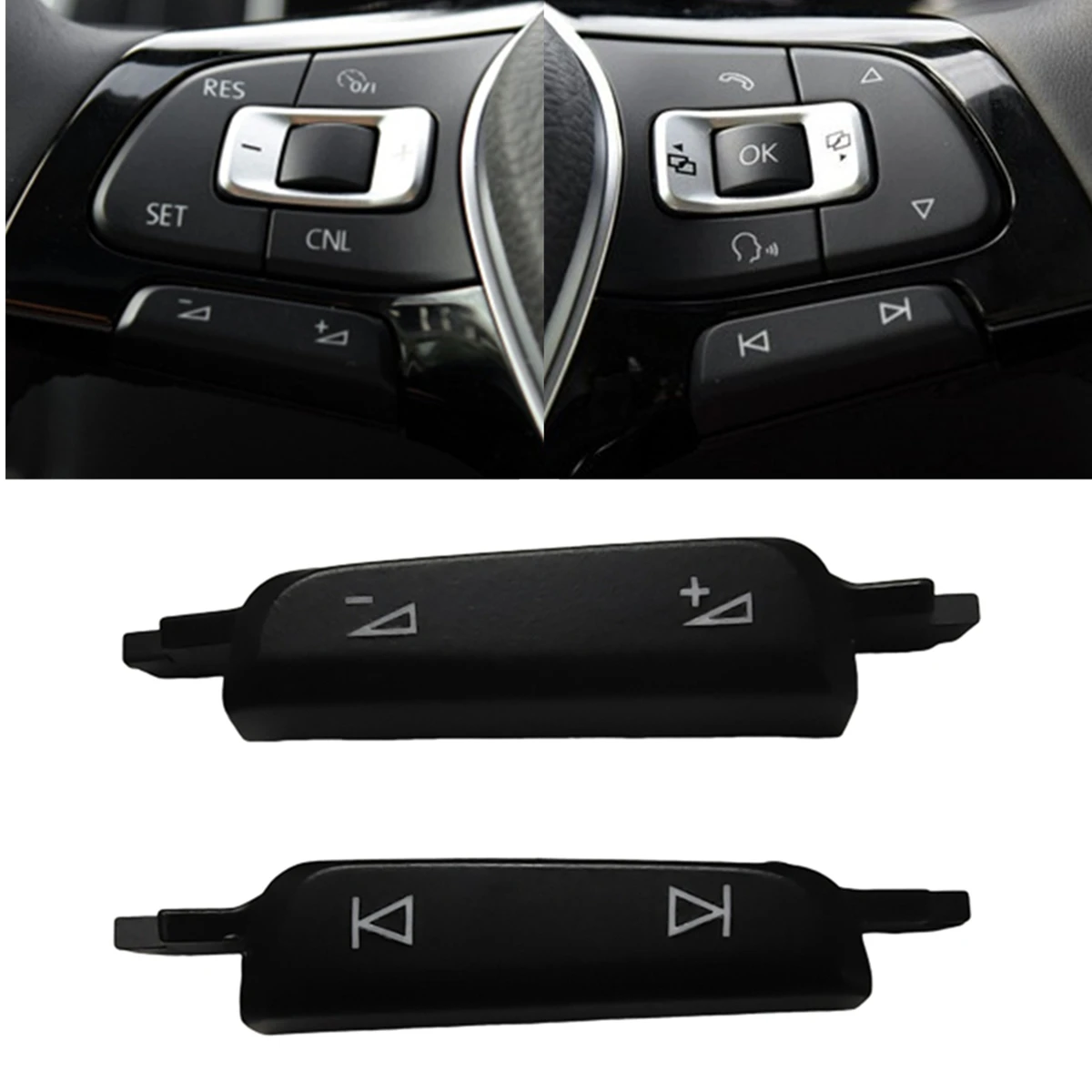 1pc Multifunction Steering Wheel Control Volume Button Cover Trim For VW Golf 7 7.5 mk7 Sportsvan E-golf 5G0959442 5G0959442M