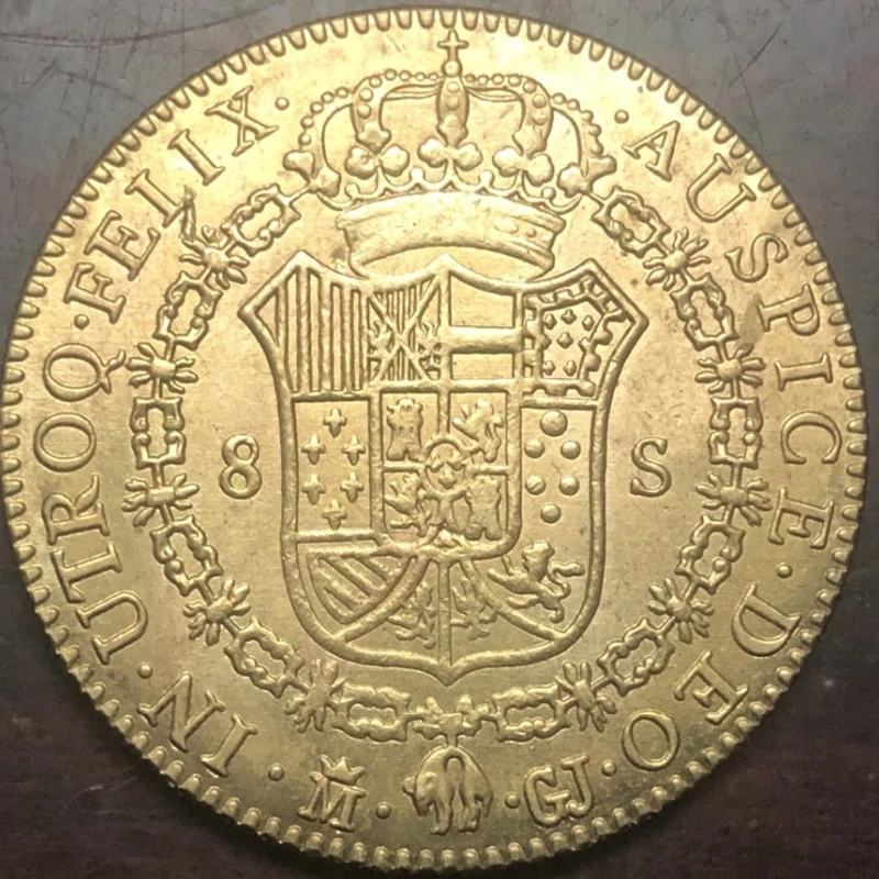 1820 Spain 8 Escudos - Fernando VII Gold Coin Copy