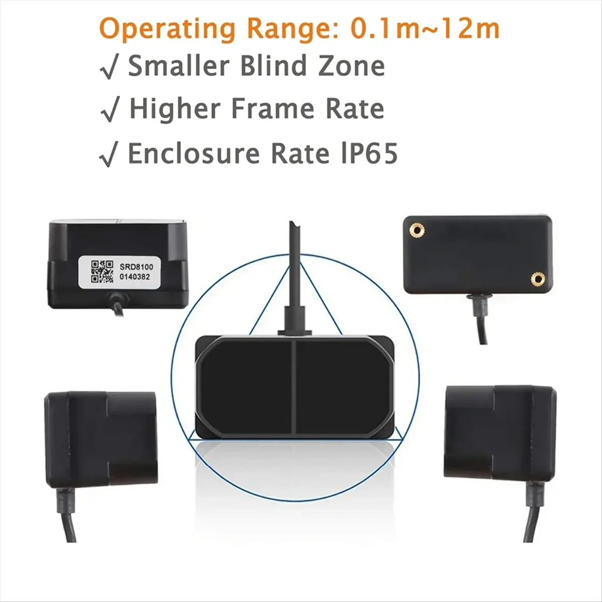 A72Z TFmini Plus Lidar Module Single-Point Micro-Range Finder 0.1-12m Waterproof Distance Sensor Obstacle Avoidance Module