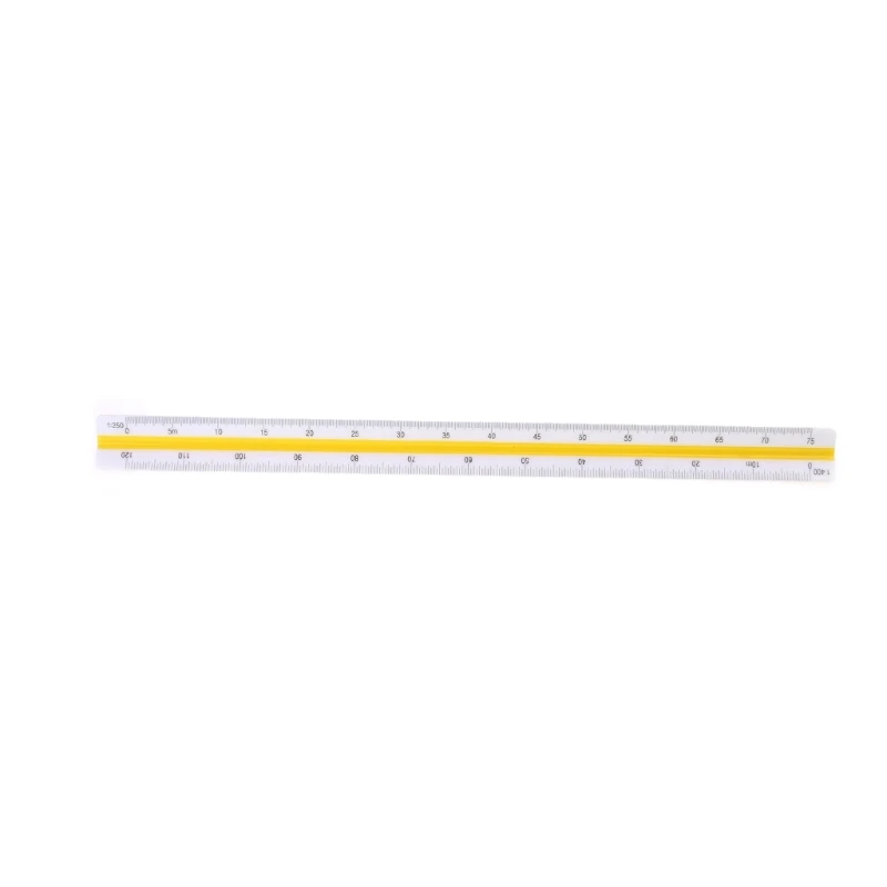 12Inch Triangular Engineer Scale Ruler, Metric Scale 1:20, 1:25, 1:50, 1:75, 1:100, 1:125 for Engineering Drafting