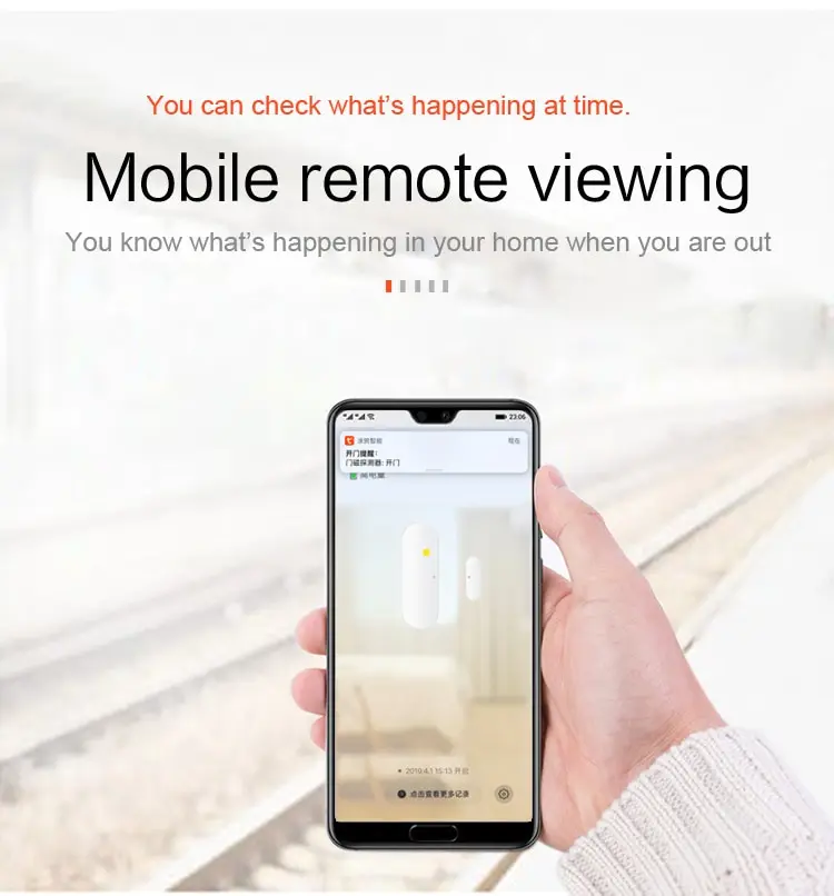 TY001 Tuya Smart WiFi Door Sensor Open Close Detector Smartlife App Control Notification Compatible with Alexa Google Home