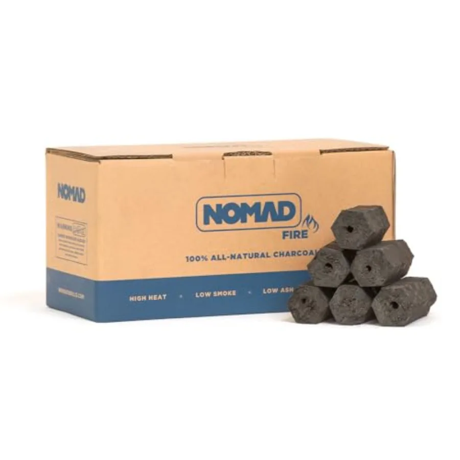 Nomad Fire 100 AllNatural من الخشب الصلب والفحم 10 رطل من ThaiStyle Binchotan مثالية للطهي في الهواء الطلق وشوايات كامادو والشوايات #1