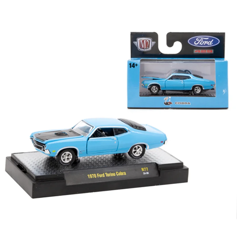 

M2 Machines 1:64 Scale Diecast Alloy 1970 Ford Torino Cobra Toys Cars Model Classics Adult Gifts Souvenir Static Display