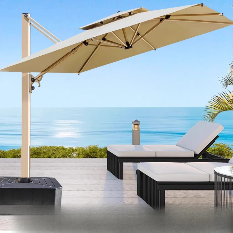 Outdoor, ombrellone, cortile, con luce, all'aria aperta