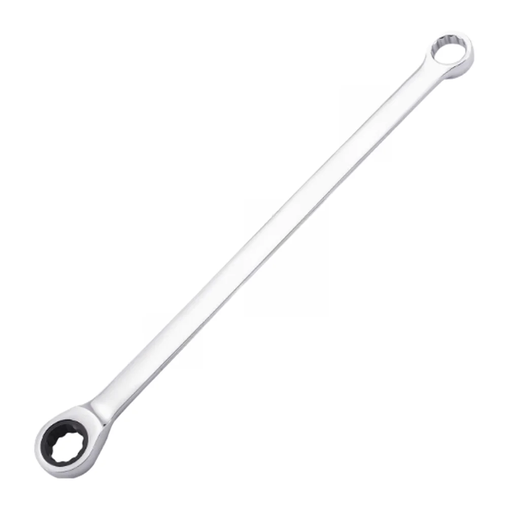 Automotive Repair Wrench Extra Long Ratchet Wrench Chromium Vanadium Steel 12-point Socket End For Tight Spaces