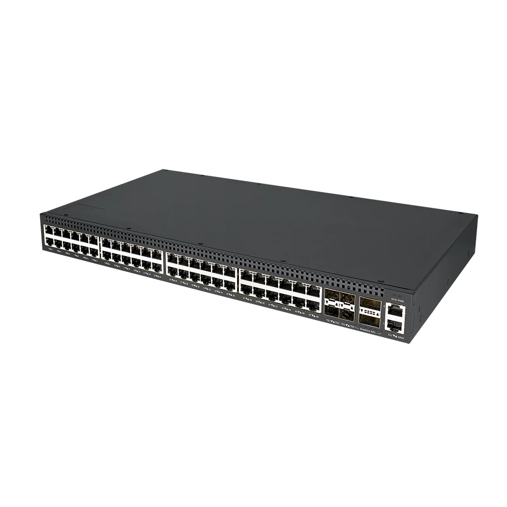 48-Port 2.5G + 4x10G SFP+ + 2x40G QSFP+ Managed Switch, Layer 2+/3 Lite, Rack-Mountable
