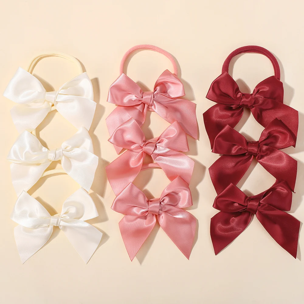 

10pcs Lovely Random Color Ribbon Bows Hairbands for Kids Girls Hairband Barrettes Handmade Baby Headwear Kids Hair Accessories
