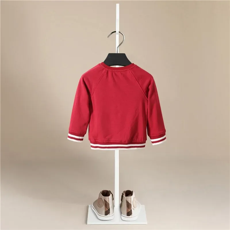 Toddler Girls Pink Sweatshirts Cartoon Dark Blue Crewneck Pullover Hoodie Child Casual Simple Trendy Long Sleeve Top Clothes