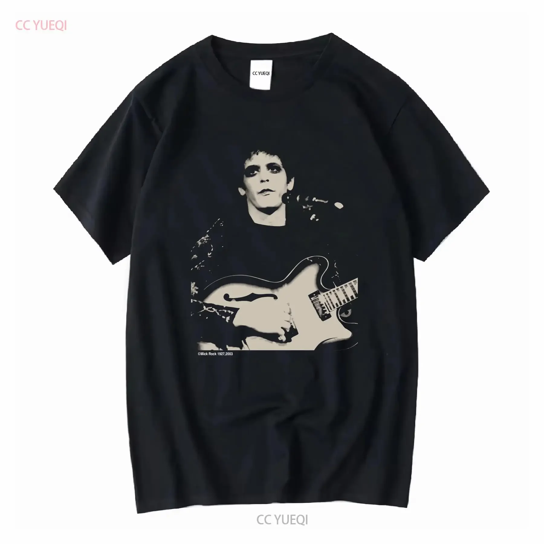 Vintage 2003 Lou Reed Proto Punk ruido Rock Mick fotógrafo Promo camiseta vintage lavado elegante ligeramente Casual suave