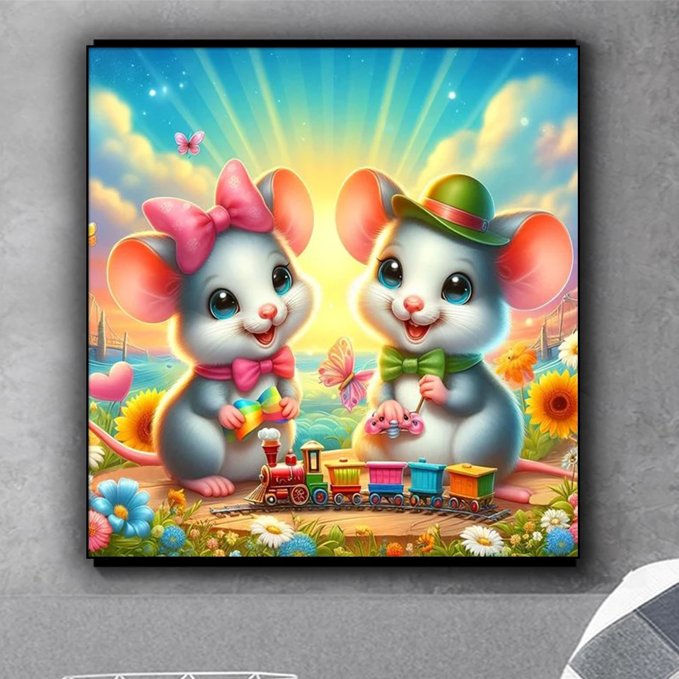 Cartoon Happy Little Mouse diy diamond painting new 2024 diamond mosaic dimond art paintings anime Cross-stitch home decor art