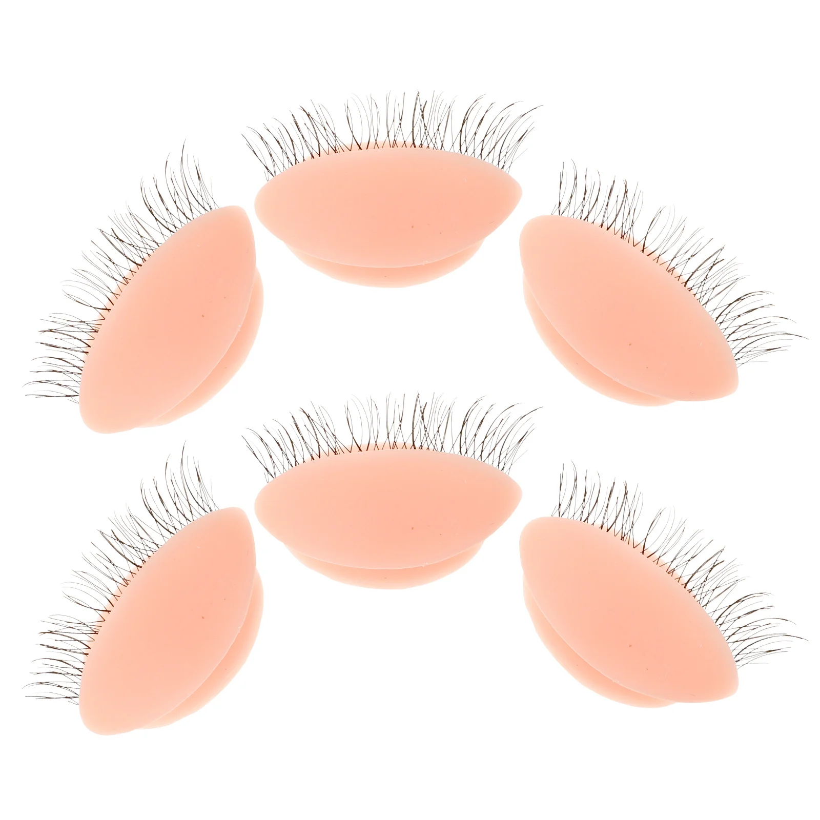 Replacement Eyelids For Lash Extension Realistic Silicone Practice Eyes Reusable Lash Training Tools Makeup Practice