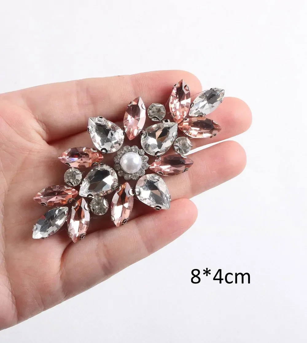 Flower Diamond Rhinestones Clothing Decoration Patches Glue On Rhinestones For Jackets T-Shirt Hat Shoes Accessories Women