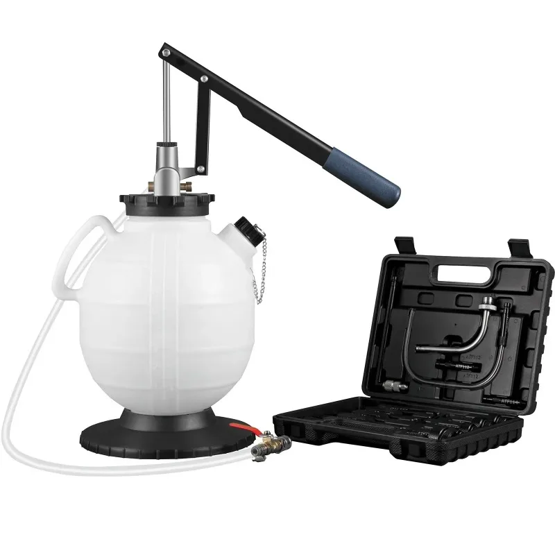 Bomba De Fluido De Transmissão De 7,5L Enchimento  Transferência  Com Válvula  Controle E 15 Adaptadores Comum Kit