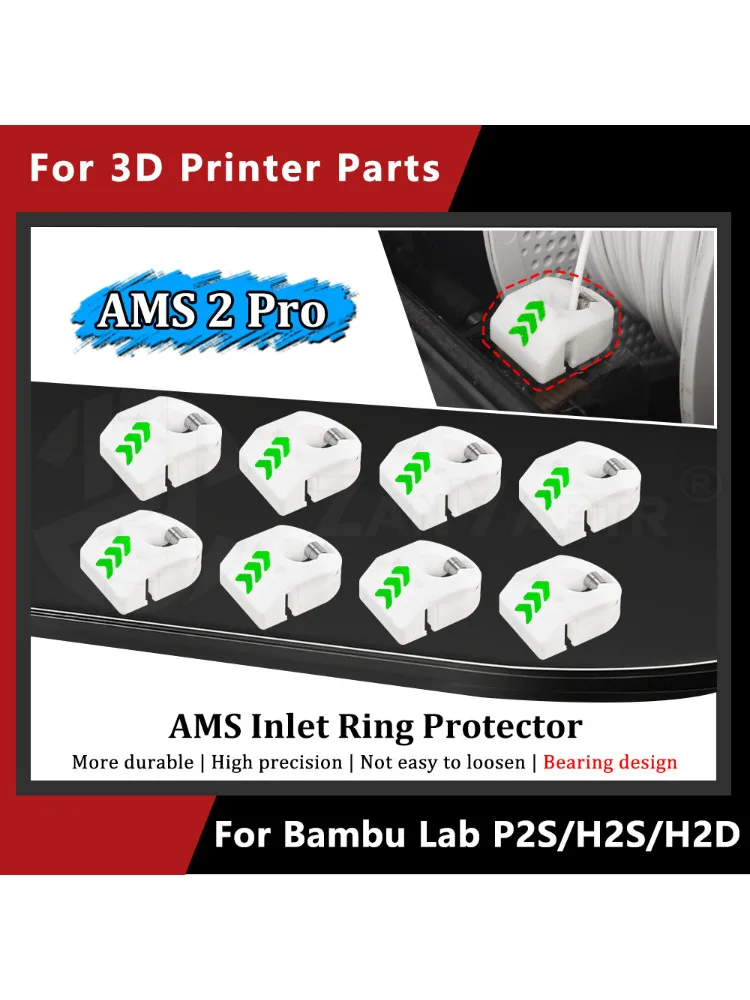 Ochraniacz pierścienia wlotowego AMS 2 Pro do drukarek 3D Bambu Lab X2D P2S H2S H2D, zapobiegający zacinaniu, gładkie podawanie filamentu, wysoka kompatybilność. — zdjęcie produktu 7