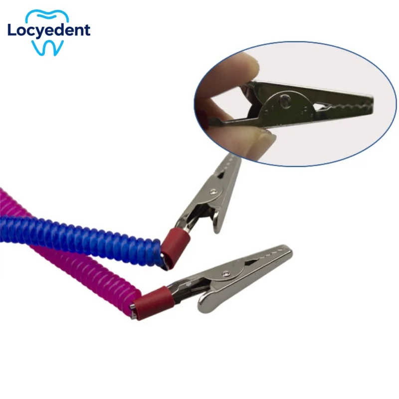 10pcs Dental Bib Clips Chains Coil Napkin Holder Elastic Dental Bib Clip Dentistry Material Dentist Tools Lab Tools