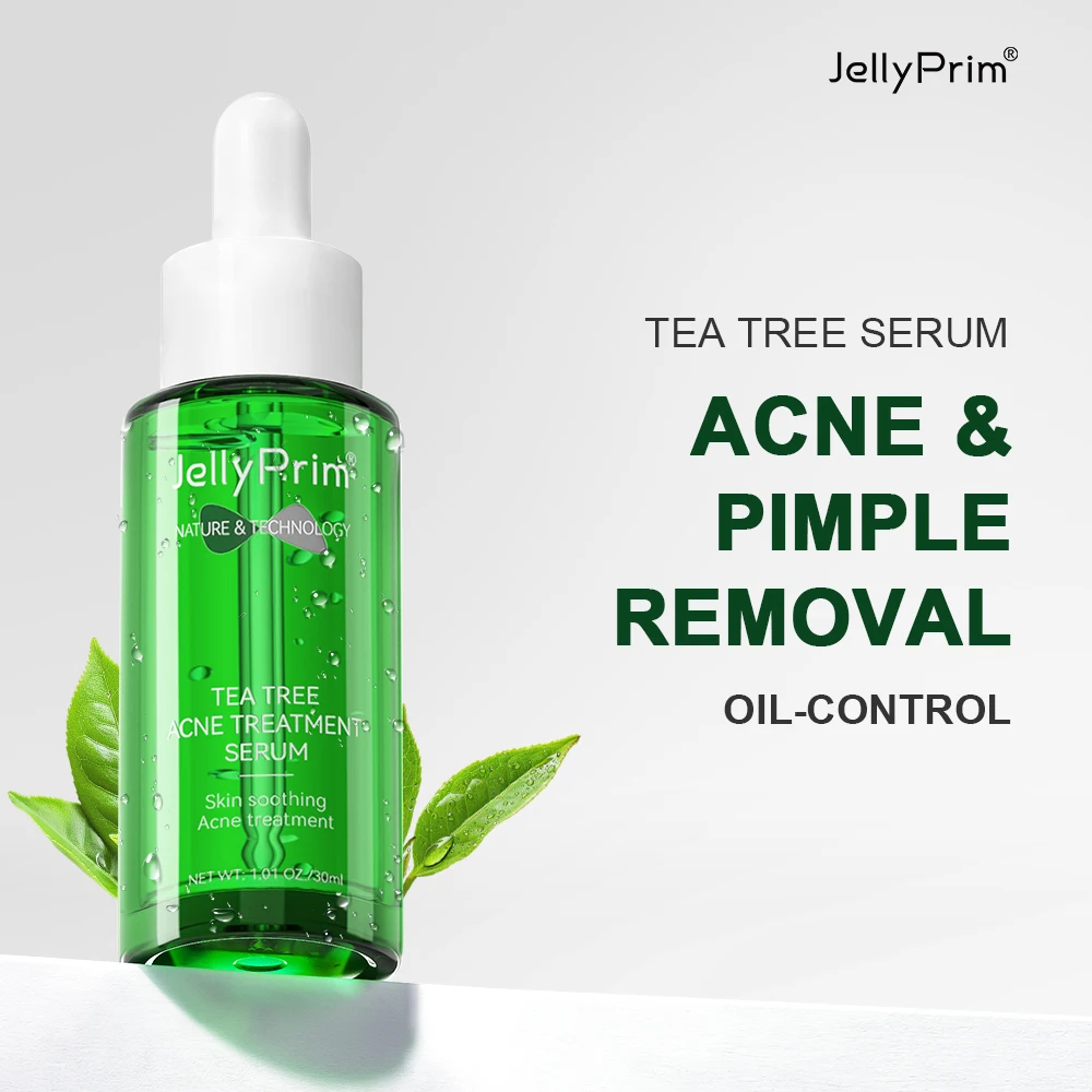 

Tea Tree Acne Treatment Facial Serum Moisturizing Hyaluronic Acid Oil Control Pimple Removal Essence Face Serum Skin Care