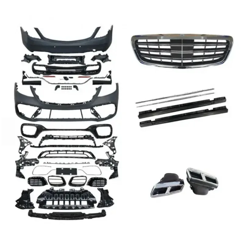 Car Parts S63 AMG W222 Bodykit Front Rear Bumper for Mercedes W222 Benz S Class 2014-2020 W222 Body Kit Grille Gril