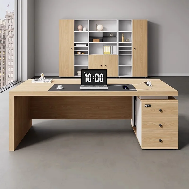 Supplier L Shaped Boss Ceo Manager Desk Executive Wooden Office Table for Office Furniture