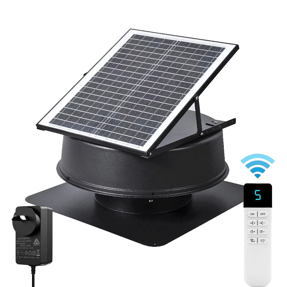 

Industrial Heat Extraction 35W Solar Powered Axial Flow Fans High Speed Air Conditioning Attic DC Roof Ventilation Exhaust Fan