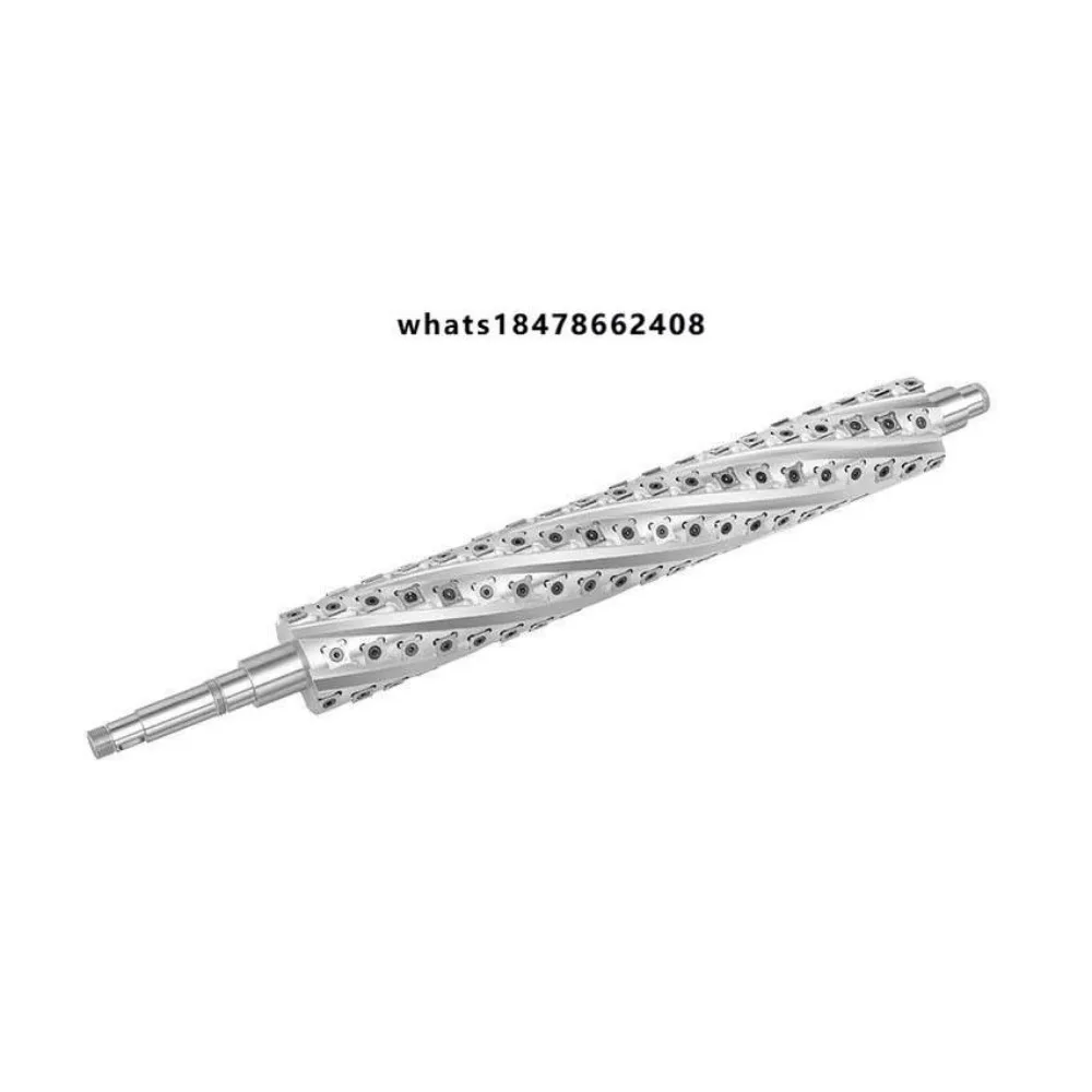 Factory Light Duty Cnc Machining Jointer Planer Woodworking Machinery Parts Tools Steel Spindle Helical Spiral Cutter Head Wood