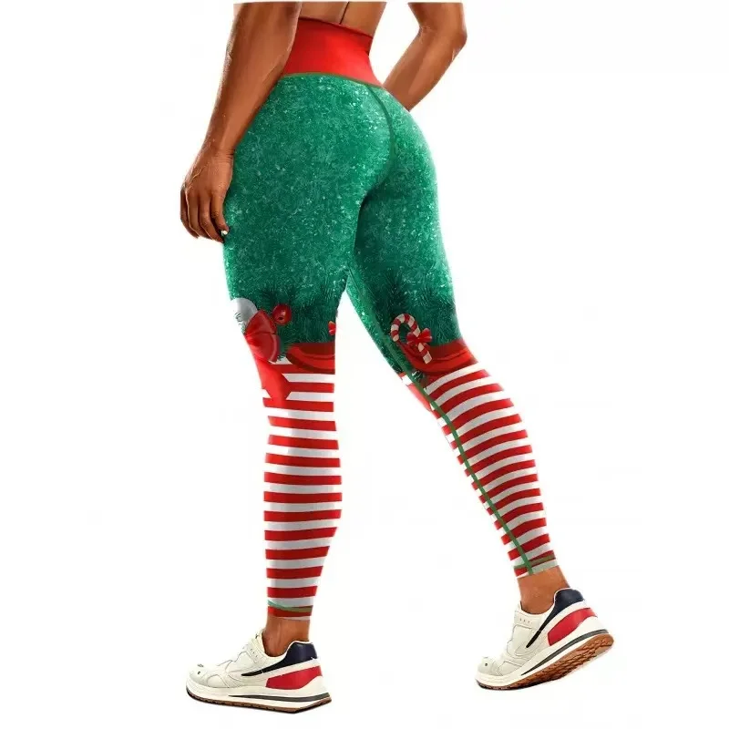 

High Waist Fashion Leggings Pants Women Fitness Running Yoga Leggings Christmas printed Leggings Gym Tight Leggings
