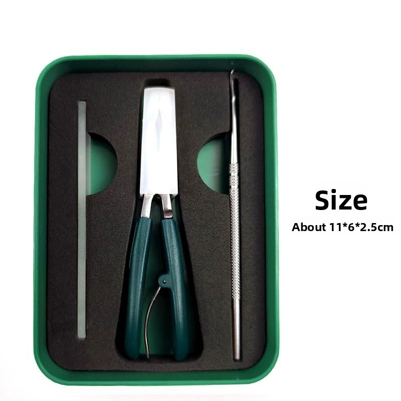 Professional Stainless Steel Nail Clipper Set 3Pcs Sharp Slanted Tip Wide Jaw Anti-Splash Nail File Ear Pick Manicure Tool Kit