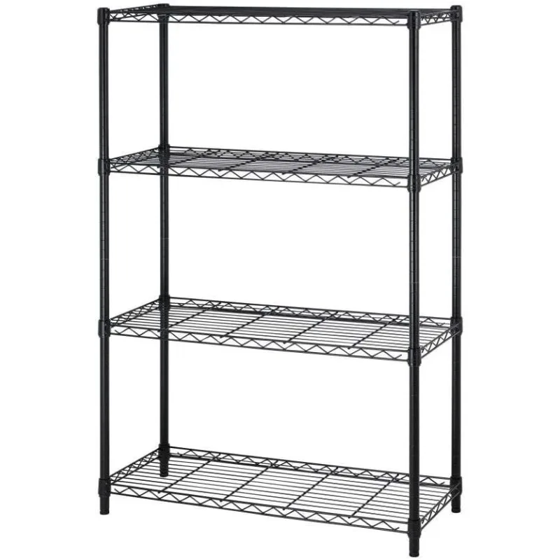 

4 Tier Shelving Unit NSF Wire Shelf Metal Large Storage Shelves Heavy Duty Height Adjustable Commercial Grade Steel