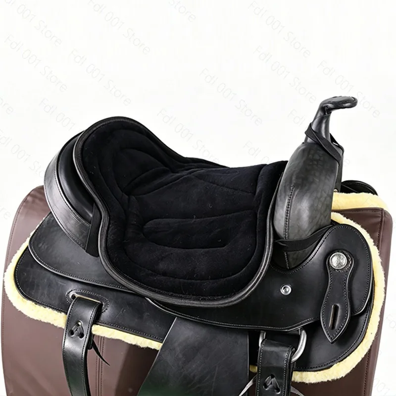 Western Saddle Pad Thickened Shock Absorbing Non Slip Equestrian Horse Saddle Cushion