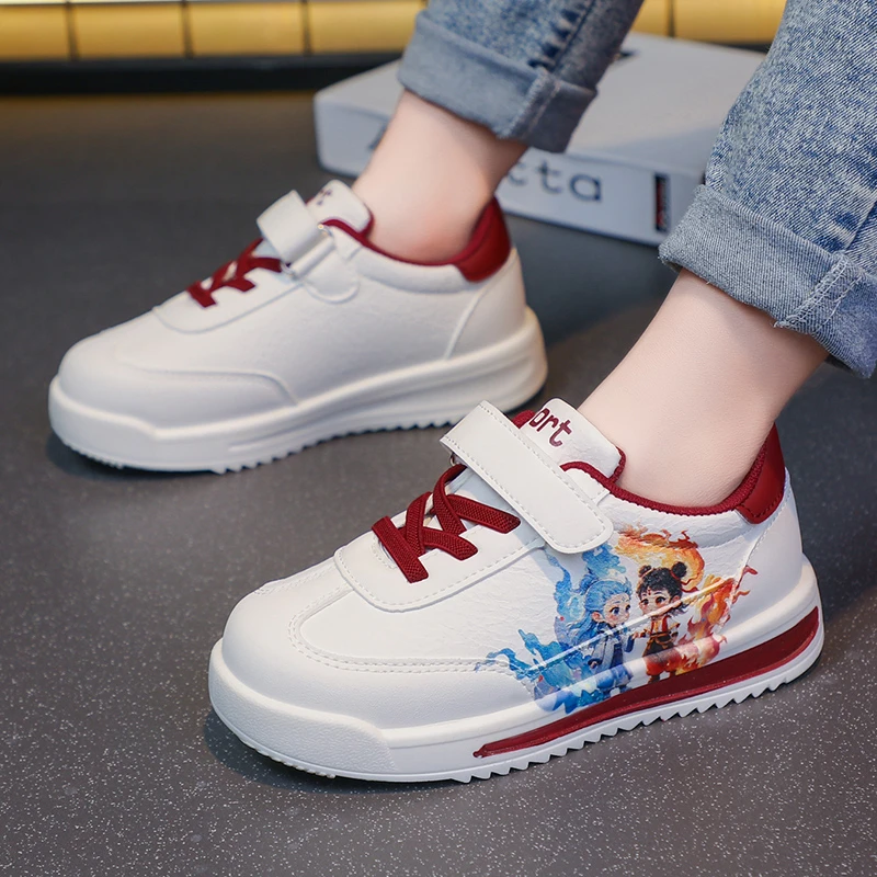 

Детские весенне-летние повседневные сетчатые дышащие детские кроссовки, популярная спортивная сверхлегкая обувь с героями мультфильмов, белые кроссовки для девочек