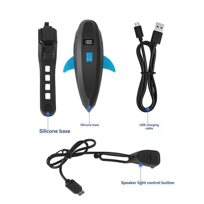 

【Летняя распродажа】Велосипедный рожок со светом, электрический велосипедный звонок и перезаряжаемая фара, велосипедный фонарь с беспроводным пультом дистанционного управления