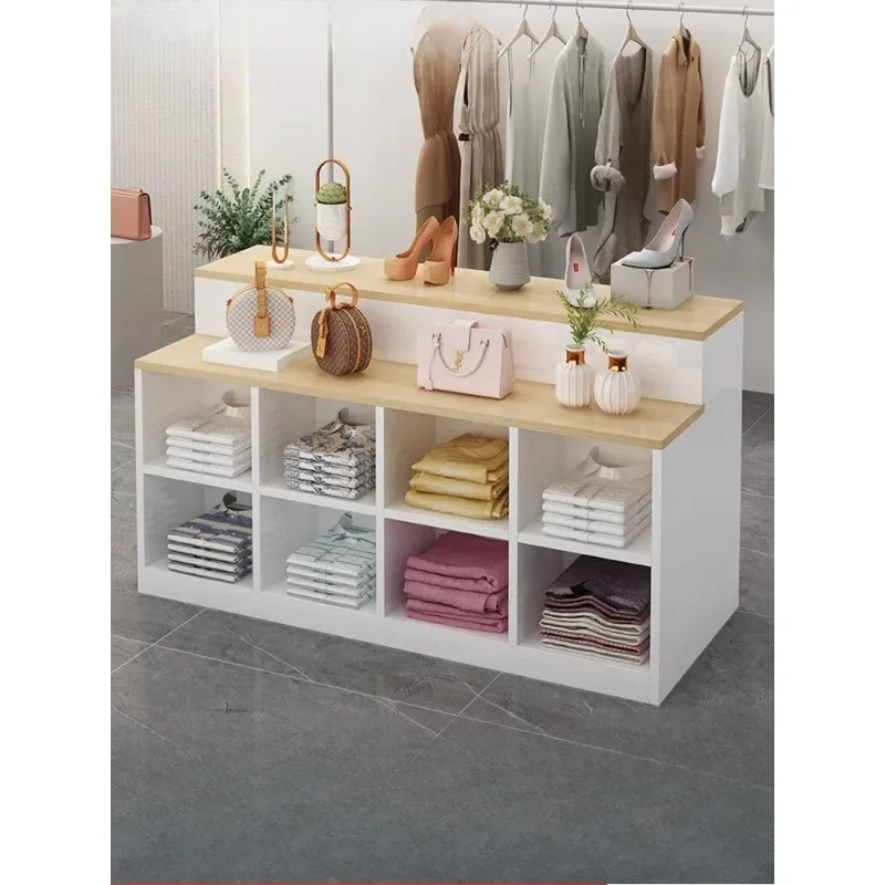 Clothing store Double-sided grid women's clothing store Small Nakajima cabinet Display cabinet Display supermarket