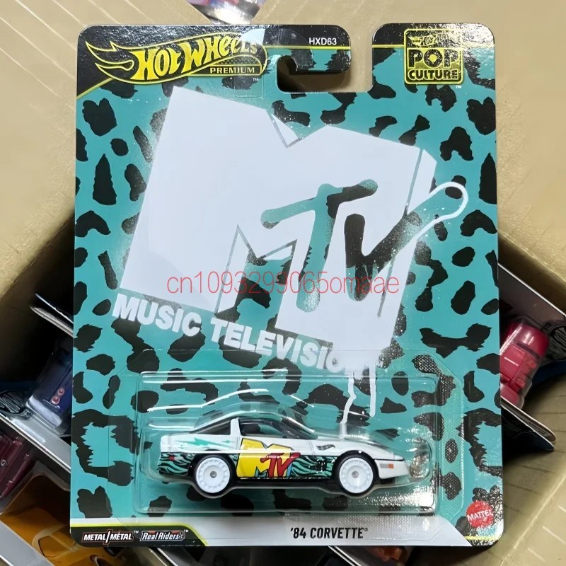 Hot Wheels Genuine 1 64 Diecast Alloy 84 Corvette Sports Car Hxd63 Pop Culture Series Mtv Collectible Model Cool Gifts For Fans view 3