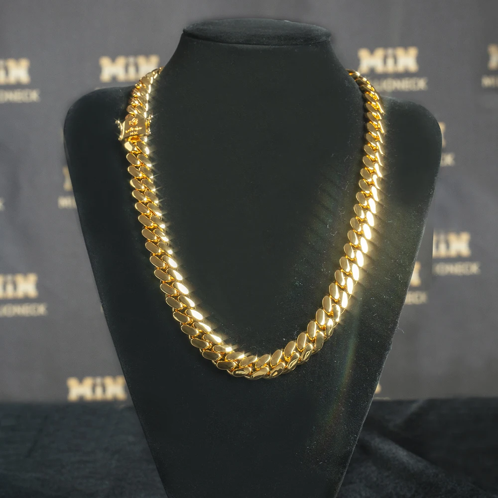 

Wholesale Choker 18k Gold 20mm Chunky Custom Gold Cuban Link Chain 24k Gold Cuban Chains Miami Cuban Chain Necklace