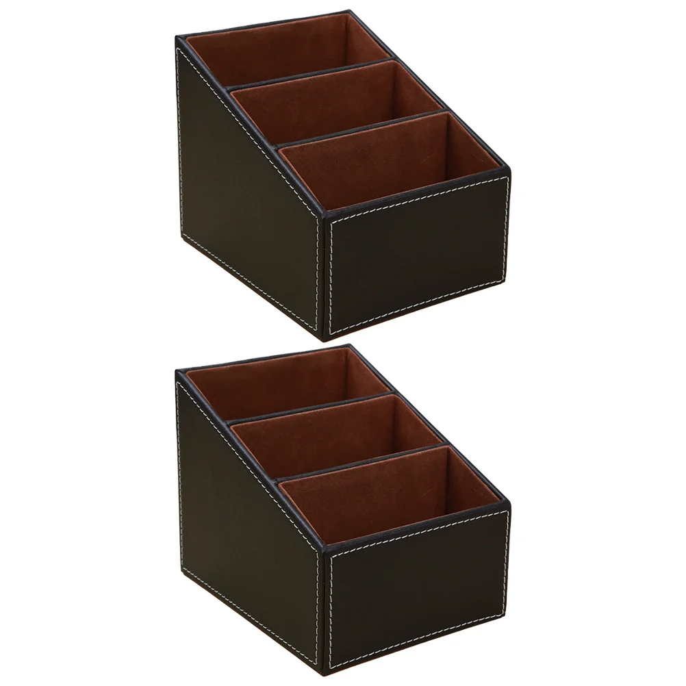 2pcs Storage Box For Desktop Organizer Stationary Case Home Supplies Useful Stationary Storage Case Sundries Container